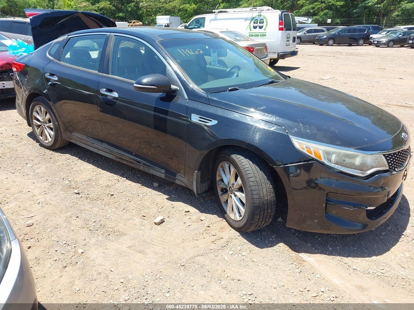 2016 Kia Optima VIN 5XXGU4L33GG122408 IAAI salvage auction — FRONT & REAR, Salvage Title, sold $1,625 on 2026-07-08 (photo 1)