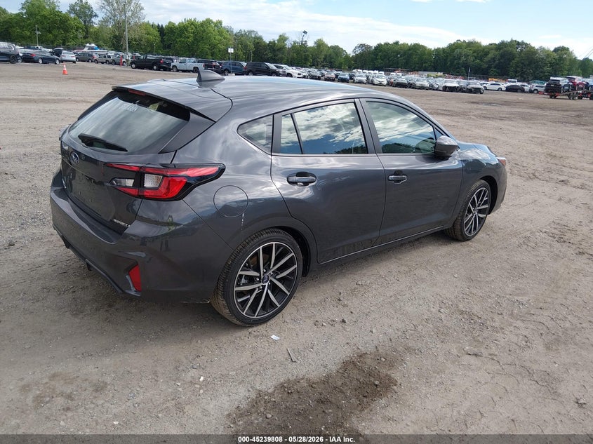 2025 Subaru Impreza VIN JF1GUAFC7S8305306 IAAI salvage auction — SIDE, Salvage Title, sold $6,700 on 2026-07-31 (photo 4)