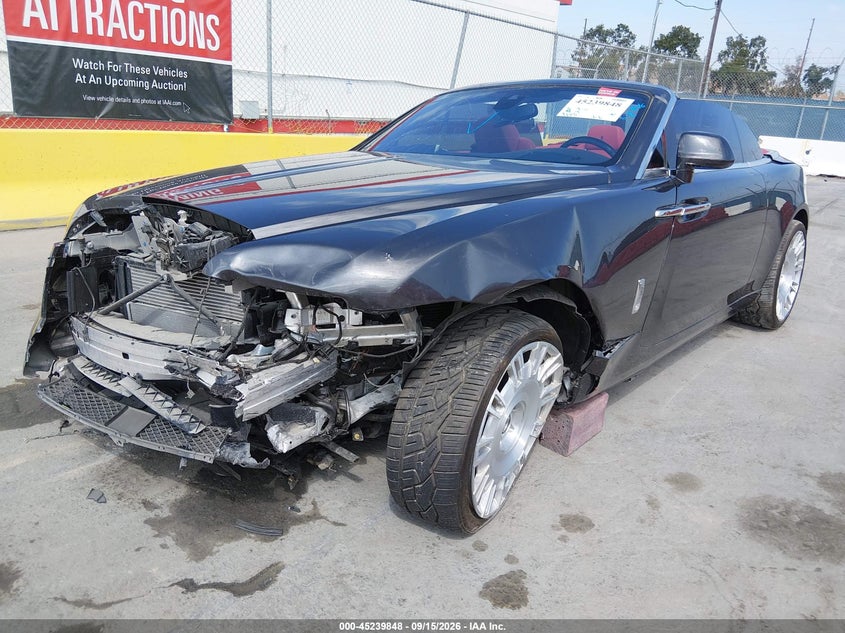 2019 Rolls-royce Dawn VIN SCA666D51KU115887 IAAI salvage auction — LEFT FRONT, Salvage (California), sold $93,700 on 2026-09-23 (photo 2)