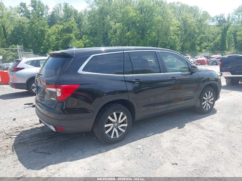 2019 Honda Pilot VIN 5FNYF6H51KB059485 IAAI salvage auction — FRONT END, Salvage Title, sold $7,600 on 2026-08-01 (photo 4)