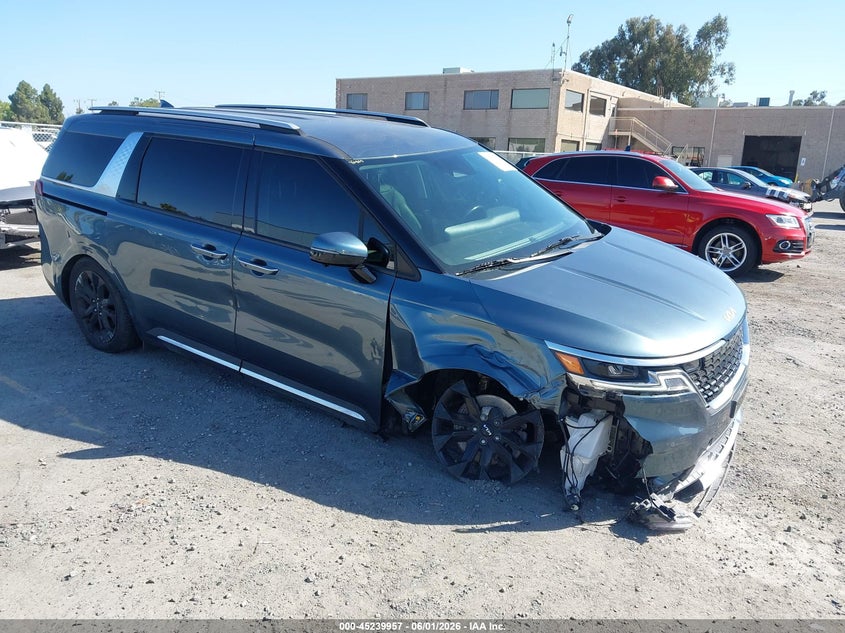 2022 Kia Carnival VIN KNDNE5H38N6148615 IAAI salvage auction — RIGHT FRONT, Salvage (California), sold $6,275 on 2026-07-27 (photo 1)