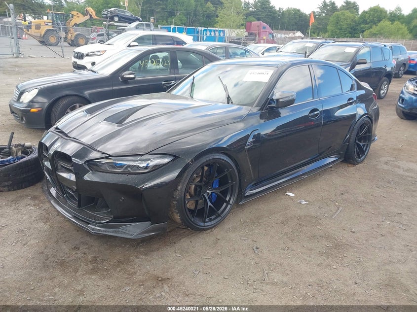 2022 BMW M3 VIN WBS43AY02NFM50250 IAAI salvage auction — RIGHT SIDE, Salvage Title, sold $29,250 on 2026-07-17 (photo 2)