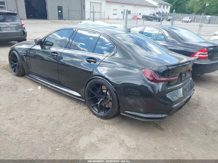 2022 BMW M3 VIN WBS43AY02NFM50250 IAAI salvage auction — RIGHT SIDE, Salvage Title, sold $29,250 on 2026-07-17 (photo 3)