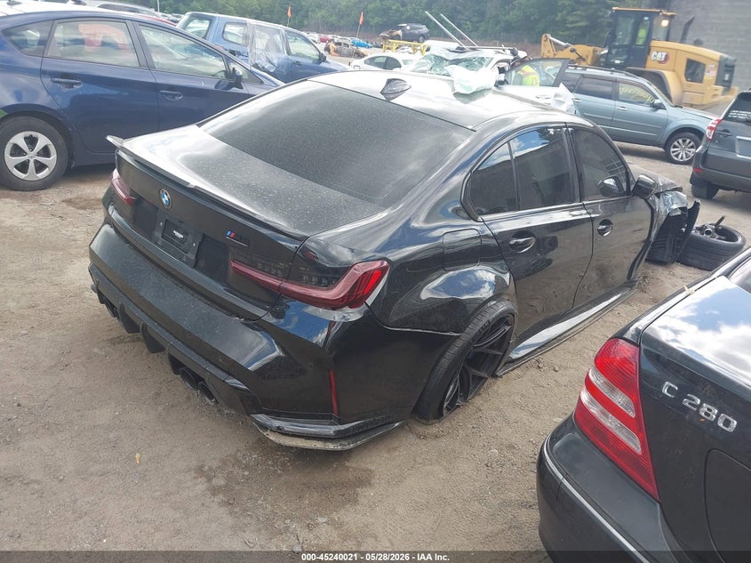 2022 BMW M3 VIN WBS43AY02NFM50250 IAAI salvage auction — RIGHT SIDE, Salvage Title, sold $29,250 on 2026-07-17 (photo 4)