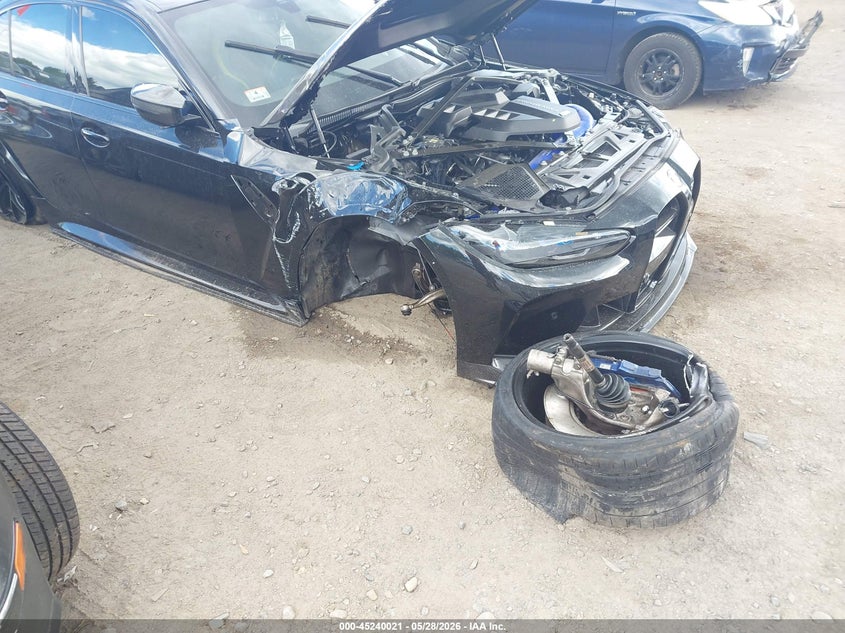 2022 BMW M3 VIN WBS43AY02NFM50250 IAAI salvage auction — RIGHT SIDE, Salvage Title, sold $29,250 on 2026-07-17 (photo 6)