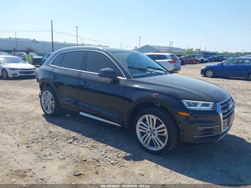 2018 Audi Q5 VIN WA1BNAFY5J2015249 IAAI salvage auction — REAR END, Salvage Title, sold $9,600 on 2026-07-15 (photo 1)
