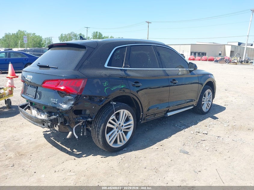 2018 Audi Q5 VIN WA1BNAFY5J2015249 IAAI salvage auction — REAR END, Salvage Title, sold $9,600 on 2026-07-15 (photo 4)