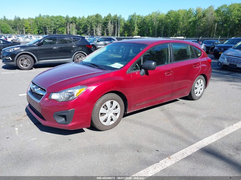 2013 Subaru Impreza VIN JF1GPAA6XD2889487 IAAI salvage auction — REAR END, Salvage Title, sold $525 on 2026-07-09 (photo 2)