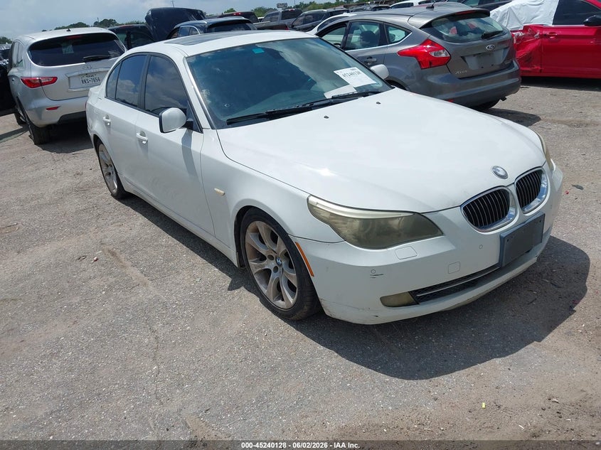 2008 BMW 5 series VIN WBANW13588CZ80795 IAAI salvage auction — MECHANICAL, Original (Texas), sold $325 on 2026-07-08 (photo 1)