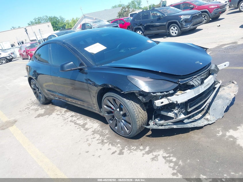 2021 Tesla Model 3 VIN 5YJ3E1EC2MF991779 IAAI salvage auction — FRONT END, Salvage Title, sold $5,200 on 2026-07-29 (photo 1)