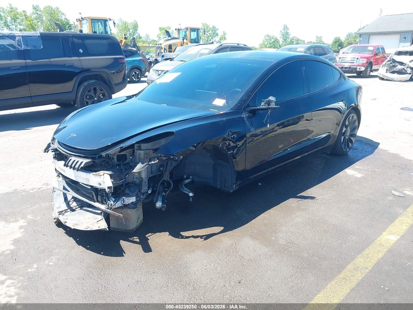 2021 Tesla Model 3 VIN 5YJ3E1EC2MF991779 IAAI salvage auction — FRONT END, Salvage Title, sold $5,200 on 2026-07-29 (photo 2)