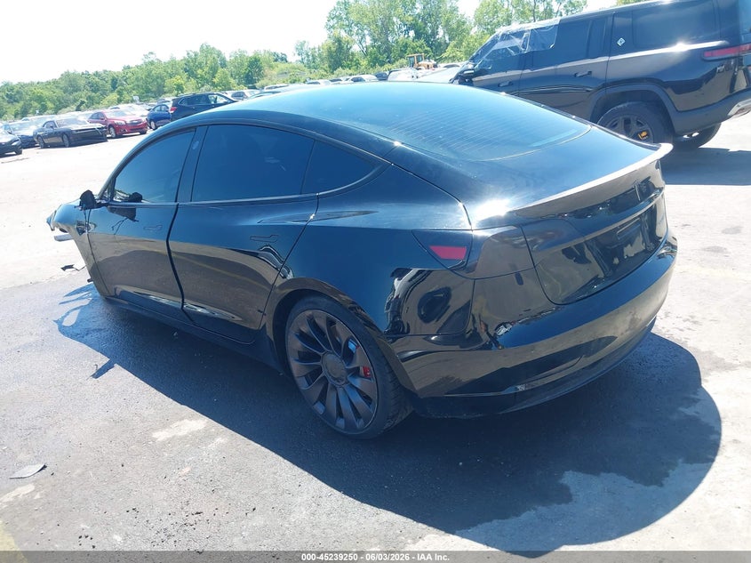 2021 Tesla Model 3 VIN 5YJ3E1EC2MF991779 IAAI salvage auction — FRONT END, Salvage Title, sold $5,200 on 2026-07-29 (photo 3)