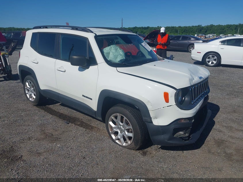 2018 Jeep Renegade VIN ZACCJBAB4JPJ49994 IAAI salvage auction — FRONT END, Salvage - Greater Than 75% (Maryland), sold $1,150 on 2026-08-11 (photo 1)