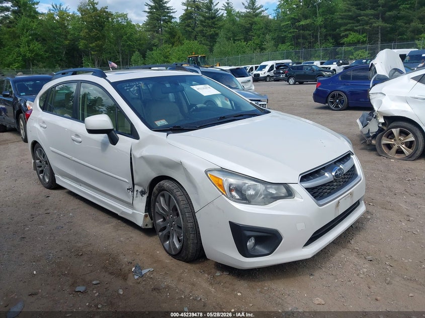 2013 Subaru Impreza VIN JF1GPAS65D2822990 IAAI salvage auction — RIGHT FRONT, Salvage (Massachusetts), sold $375 on 2026-07-31 (photo 1)