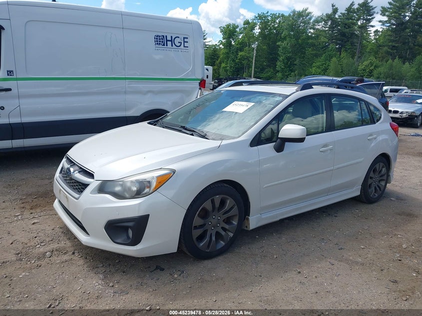 2013 Subaru Impreza VIN JF1GPAS65D2822990 IAAI salvage auction — RIGHT FRONT, Salvage (Massachusetts), sold $375 on 2026-07-31 (photo 2)