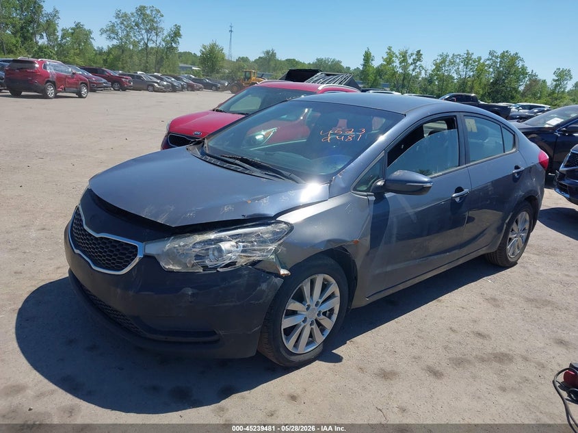 2014 Kia Forte VIN KNAFX4A67E5135368 IAAI salvage auction — LEFT FRONT, Original (Ohio), sold $350 on 2026-07-14 (photo 2)