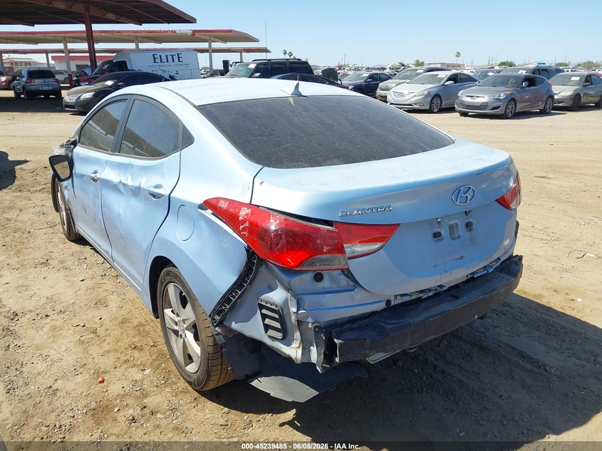 2013 Hyundai Elantra VIN KMHDH4AE3DU738784 IAAI salvage auction — LEFT SIDE, Salvage Title, sold $425 on 2026-07-21 (photo 3)