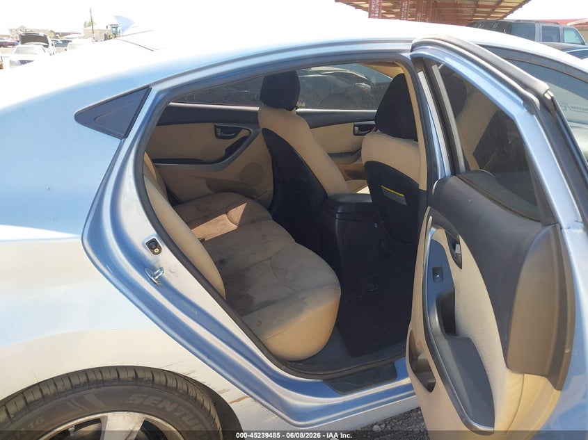 2013 Hyundai Elantra VIN KMHDH4AE3DU738784 IAAI salvage auction — LEFT SIDE, Salvage Title, sold $425 on 2026-07-21 (photo 8)