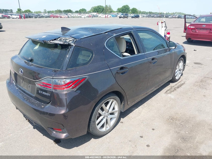 2014 Lexus Ct VIN JTHKD5BHXE2194382 IAAI salvage auction — ROOF, Salvage (Minnesota), sold $4,100 on 2026-07-13 (photo 4)