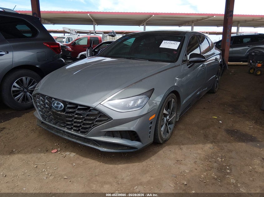 2021 Hyundai Sonata VIN 5NPEJ4J2XMH081205 IAAI salvage auction — LEFT REAR, Salvage Title, sold $5,150 on 2026-07-07 (photo 2)