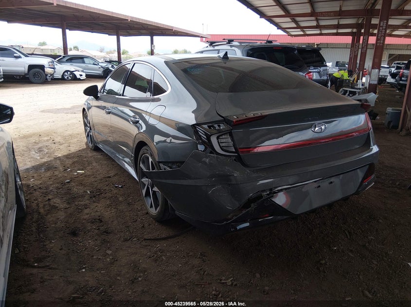 2021 Hyundai Sonata VIN 5NPEJ4J2XMH081205 IAAI salvage auction — LEFT REAR, Salvage Title, sold $5,150 on 2026-07-07 (photo 3)