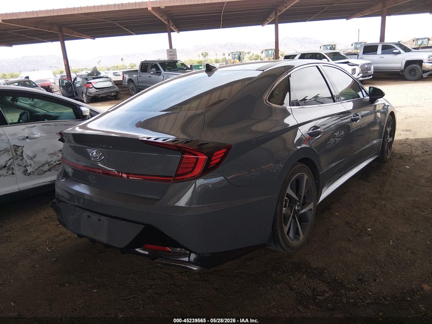 2021 Hyundai Sonata VIN 5NPEJ4J2XMH081205 IAAI salvage auction — LEFT REAR, Salvage Title, sold $5,150 on 2026-07-07 (photo 4)