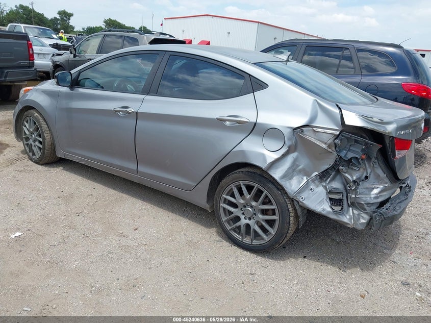 2012 Hyundai Elantra VIN KMHDH4AE0CU272858 IAAI salvage auction — REAR END, Salvage (Texas), sold $1,600 on 2026-07-25 (photo 3)