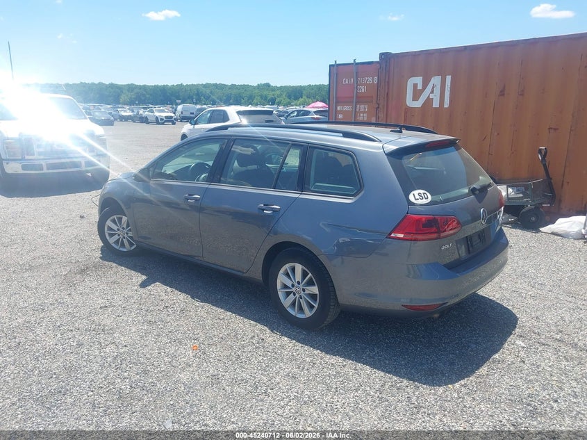 2015 Volkswagen Golf sportsvan VIN 3VWC17AUXFM501324 IAAI salvage auction — NORMAL WEAR, Salvage Title, sold $325 on 2026-07-20 (photo 3)