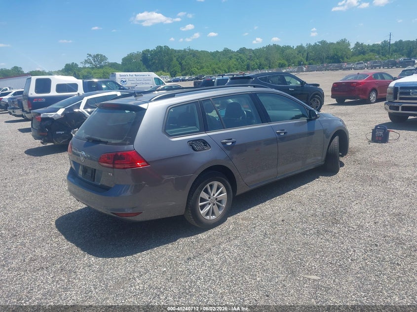 2015 Volkswagen Golf sportsvan VIN 3VWC17AUXFM501324 IAAI salvage auction — NORMAL WEAR, Salvage Title, sold $325 on 2026-07-20 (photo 4)