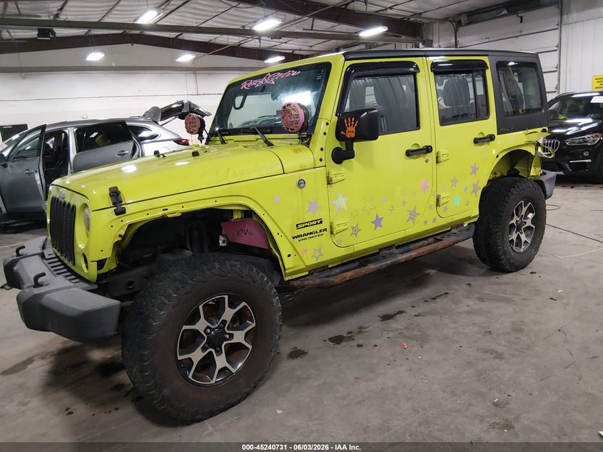 2016 Jeep Wrangler / VIN 1C4BJWDG5GL311383 IAAI salvage auction — REAR END, Salvage (Illinois), sold $7,150 on 2026-07-28 (photo 2)