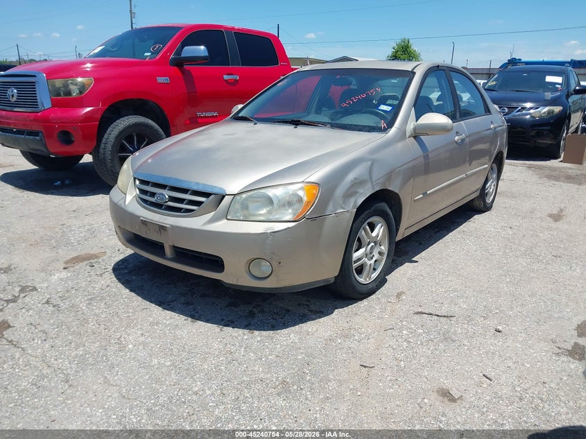 2005 Kia Spectra VIN KNAFE122X55188615 IAAI salvage auction — LEFT & RIGHT, Original (Texas), sold $550 on 2026-07-15 (photo 2)
