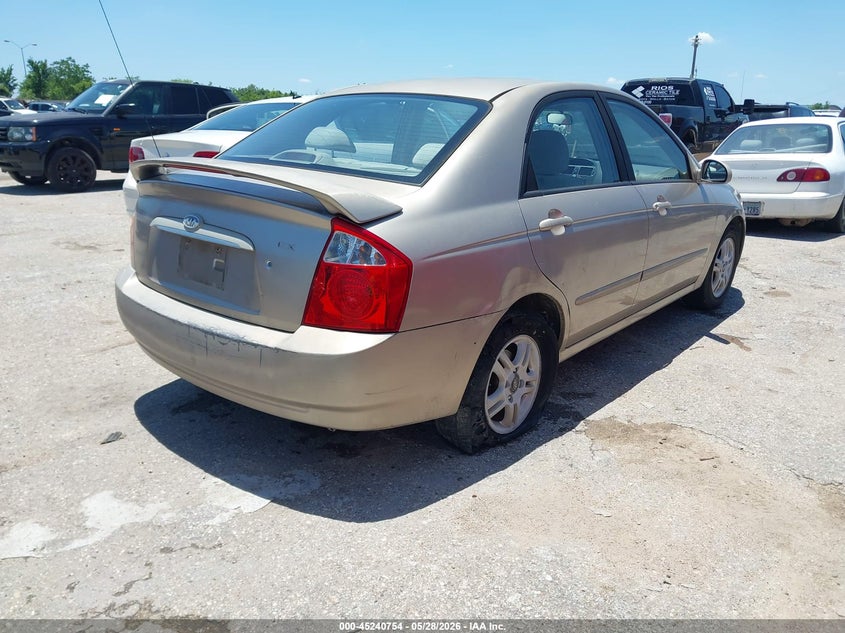 2005 Kia Spectra VIN KNAFE122X55188615 IAAI salvage auction — LEFT & RIGHT, Original (Texas), sold $550 on 2026-07-15 (photo 4)