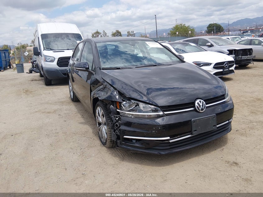 2019 Volkswagen Golf VIN 3VWG57AU7KM034556 IAAI salvage auction — RIGHT FRONT, Salvage Title, sold $3,650 on 2026-07-11 (photo 1)