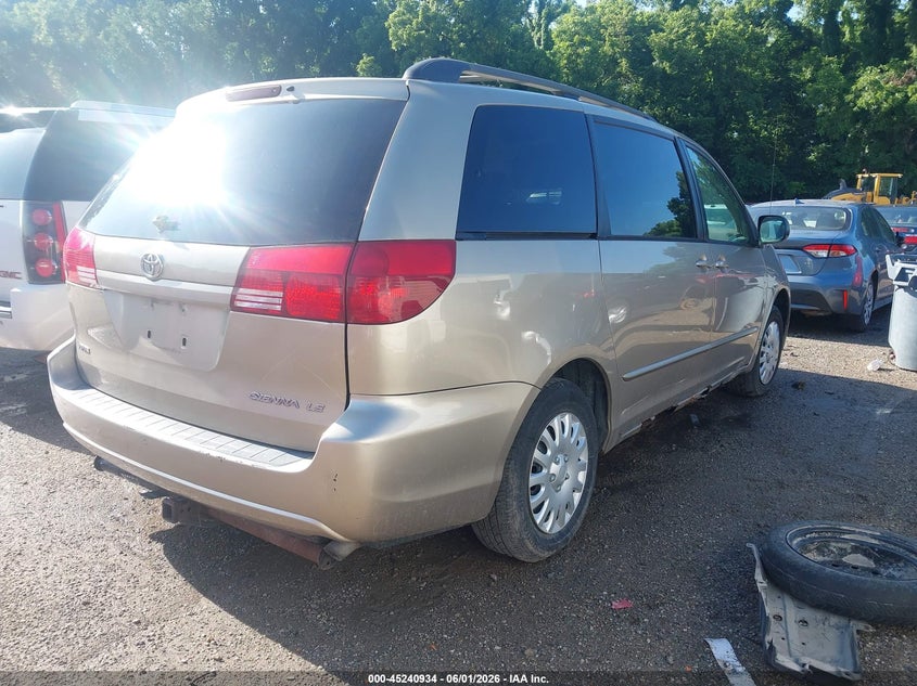 2004 Toyota Sienna VIN 5TDZA23C44S175120 IAAI salvage auction — NORMAL WEAR, Clear (Missouri), sold $575 on 2026-07-08 (photo 4)