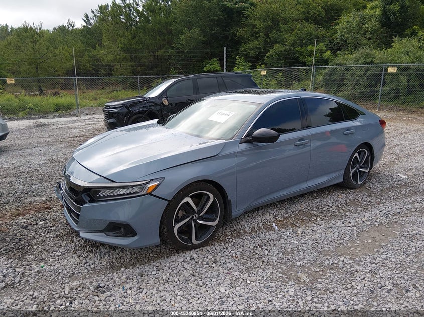 2022 Honda Accord VIN 1HGCV2F36NA018257 IAAI salvage auction — RIGHT FRONT, Salvage (Alabama), sold $8,400 on 2026-07-29 (photo 2)