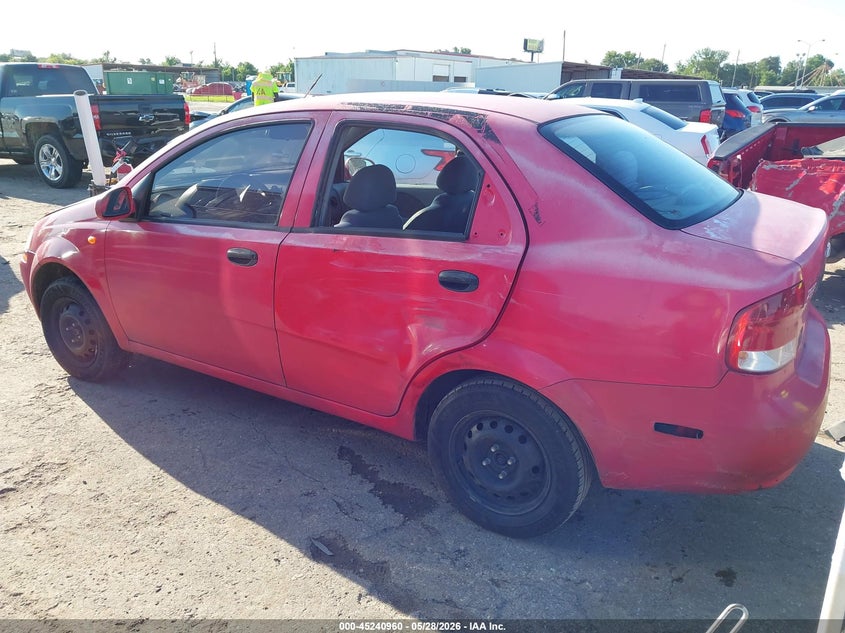 2004 Chevrolet Aveo VIN KL1TD52694B124284 IAAI salvage auction — LEFT SIDE, Salvage (Texas), sold $200 on 2026-07-24 (photo 6)