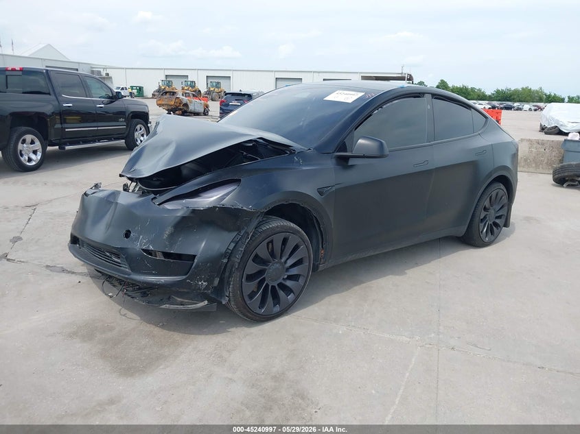 2023 Tesla Model y VIN 7SAYGAEE7PF874000 IAAI salvage auction — RIGHT SIDE, Salvage Title, sold $4,550 on 2026-07-22 (photo 2)