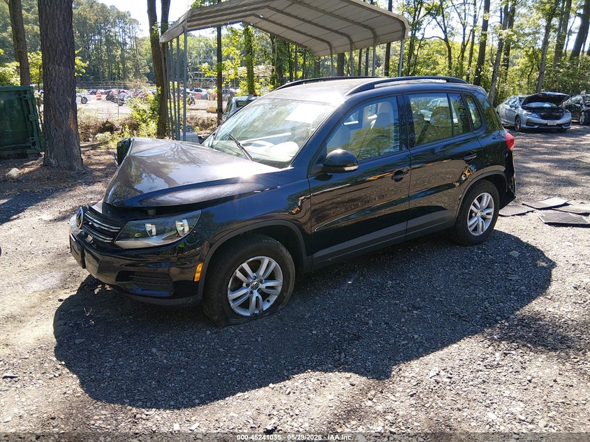 2016 Volkswagen Tiguan VIN WVGBV7AX4GW550321 IAAI salvage auction — FRONT & REAR, Clear (Virginia), sold $25 on 2026-07-28 (photo 2)