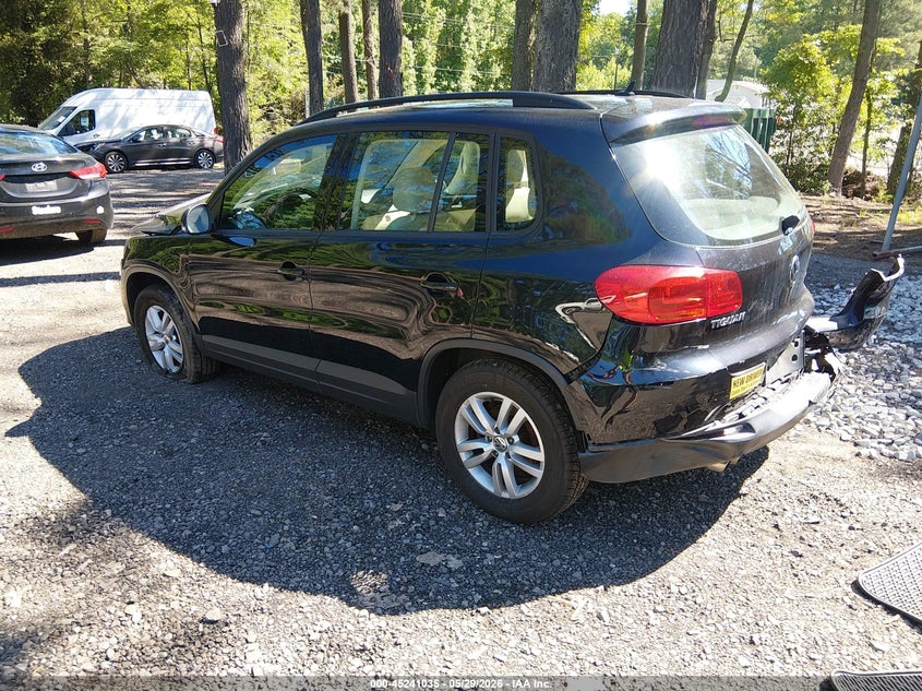 2016 Volkswagen Tiguan VIN WVGBV7AX4GW550321 IAAI salvage auction — FRONT & REAR, Clear (Virginia), sold $25 on 2026-07-28 (photo 3)
