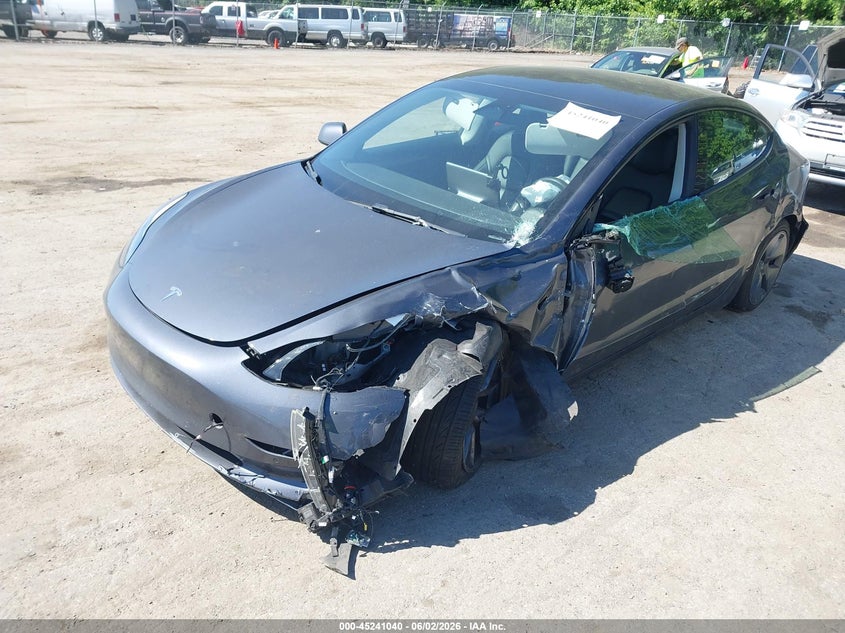 2022 Tesla Model 3 VIN 5YJ3E1EB8NF239996 IAAI salvage auction — LEFT FRONT, Salvage - Greater Than 75% (Maryland), sold $5,100 on 2026-07-30 (photo 2)