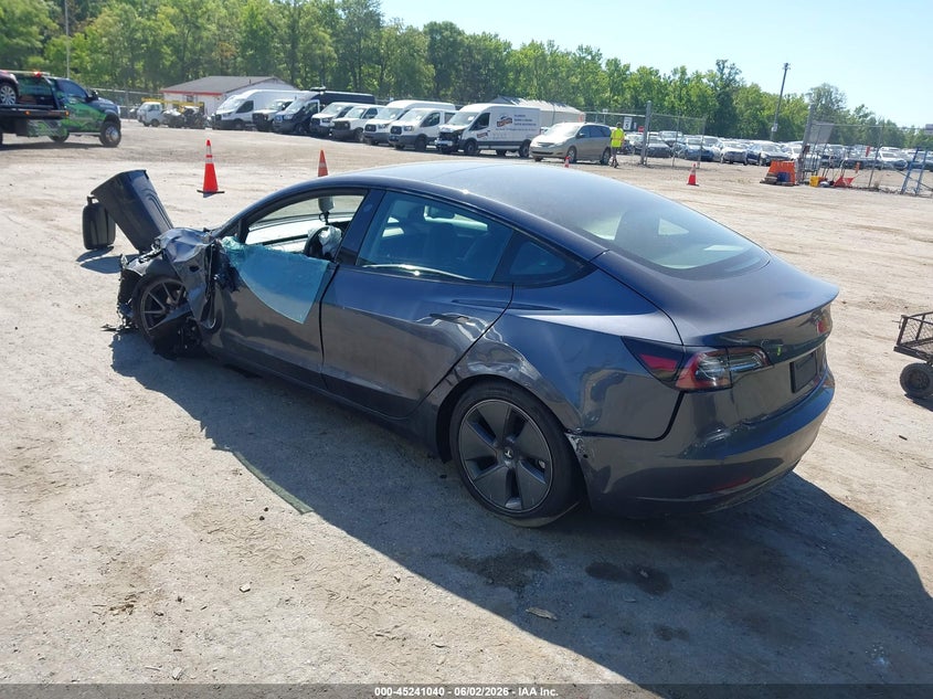 2022 Tesla Model 3 VIN 5YJ3E1EB8NF239996 IAAI salvage auction — LEFT FRONT, Salvage - Greater Than 75% (Maryland), sold $5,100 on 2026-07-30 (photo 3)