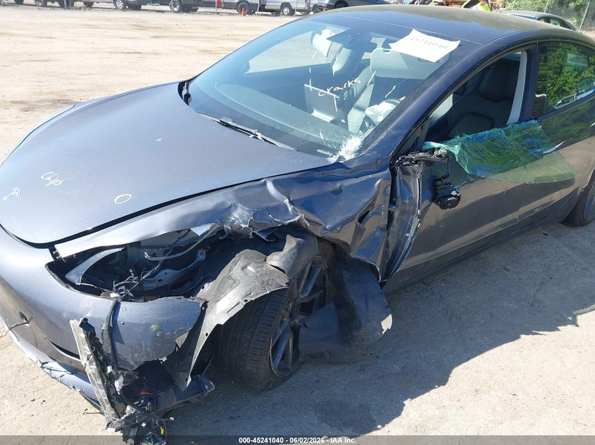 2022 Tesla Model 3 VIN 5YJ3E1EB8NF239996 IAAI salvage auction — LEFT FRONT, Salvage - Greater Than 75% (Maryland), sold $5,100 on 2026-07-30 (photo 6)