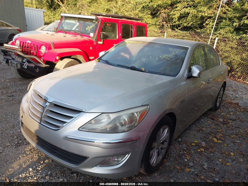 2013 Hyundai Genesis VIN KMHGC4DD0DU212773 IAAI salvage auction — RIGHT FRONT, Clear (Michigan), sold $1,400 on 2026-07-15 (photo 2)
