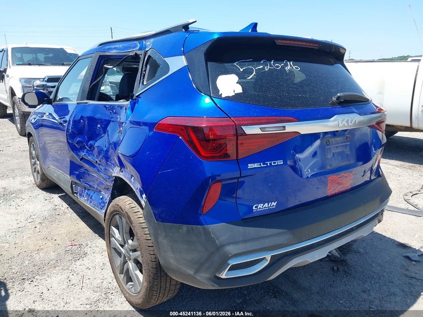 2023 Kia Seltos VIN KNDEU2AA0P7397644 IAAI salvage auction — LEFT & RIGHT, Junk (Oklahoma), sold $1,300 on 2026-07-28 (photo 3)