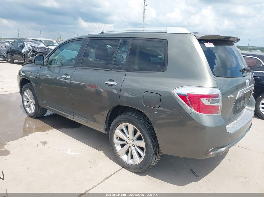2009 Toyota Highlander hybrid VIN JTEEW44A592034396 IAAI salvage auction — RIGHT FRONT, Salvage (Texas), sold $1,500 on 2026-07-07 (photo 3)