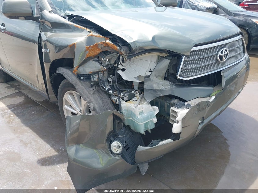2009 Toyota Highlander hybrid VIN JTEEW44A592034396 IAAI salvage auction — RIGHT FRONT, Salvage (Texas), sold $1,500 on 2026-07-07 (photo 6)
