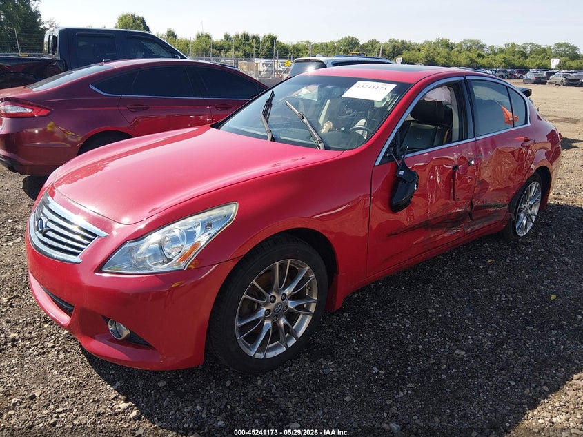2012 Infiniti G VIN JN1CV6AR7CM682129 IAAI salvage auction — LEFT & RIGHT, Salvage Title, sold $500 on 2026-07-08 (photo 2)