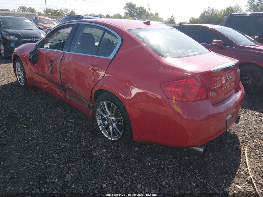 2012 Infiniti G VIN JN1CV6AR7CM682129 IAAI salvage auction — LEFT & RIGHT, Salvage Title, sold $500 on 2026-07-08 (photo 3)