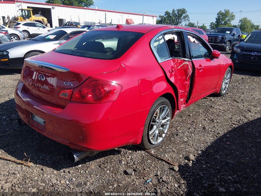 2012 Infiniti G VIN JN1CV6AR7CM682129 IAAI salvage auction — LEFT & RIGHT, Salvage Title, sold $500 on 2026-07-08 (photo 4)
