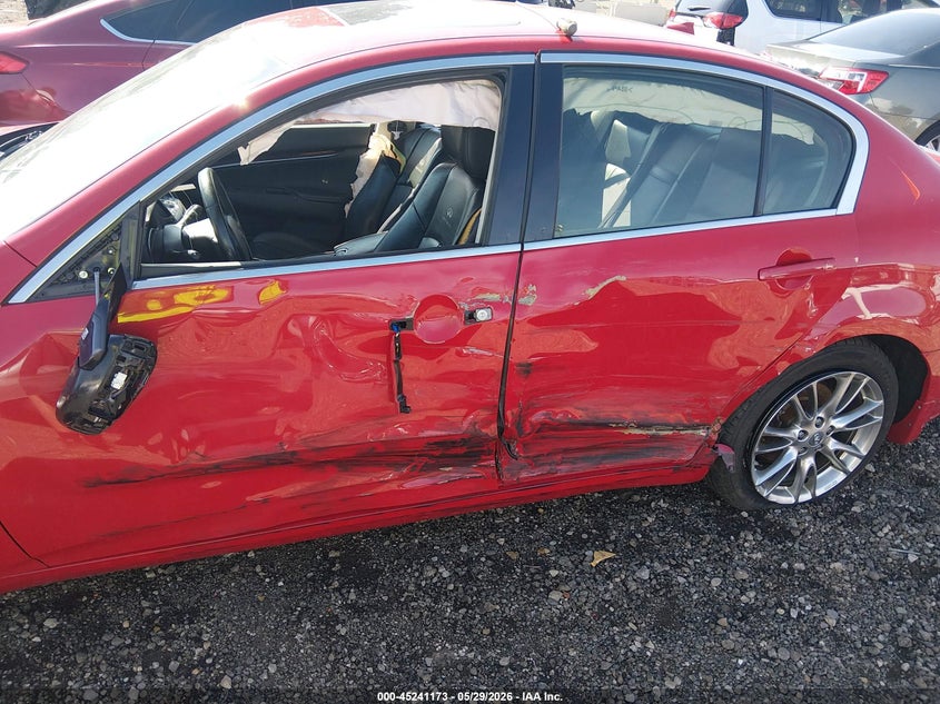 2012 Infiniti G VIN JN1CV6AR7CM682129 IAAI salvage auction — LEFT & RIGHT, Salvage Title, sold $500 on 2026-07-08 (photo 6)